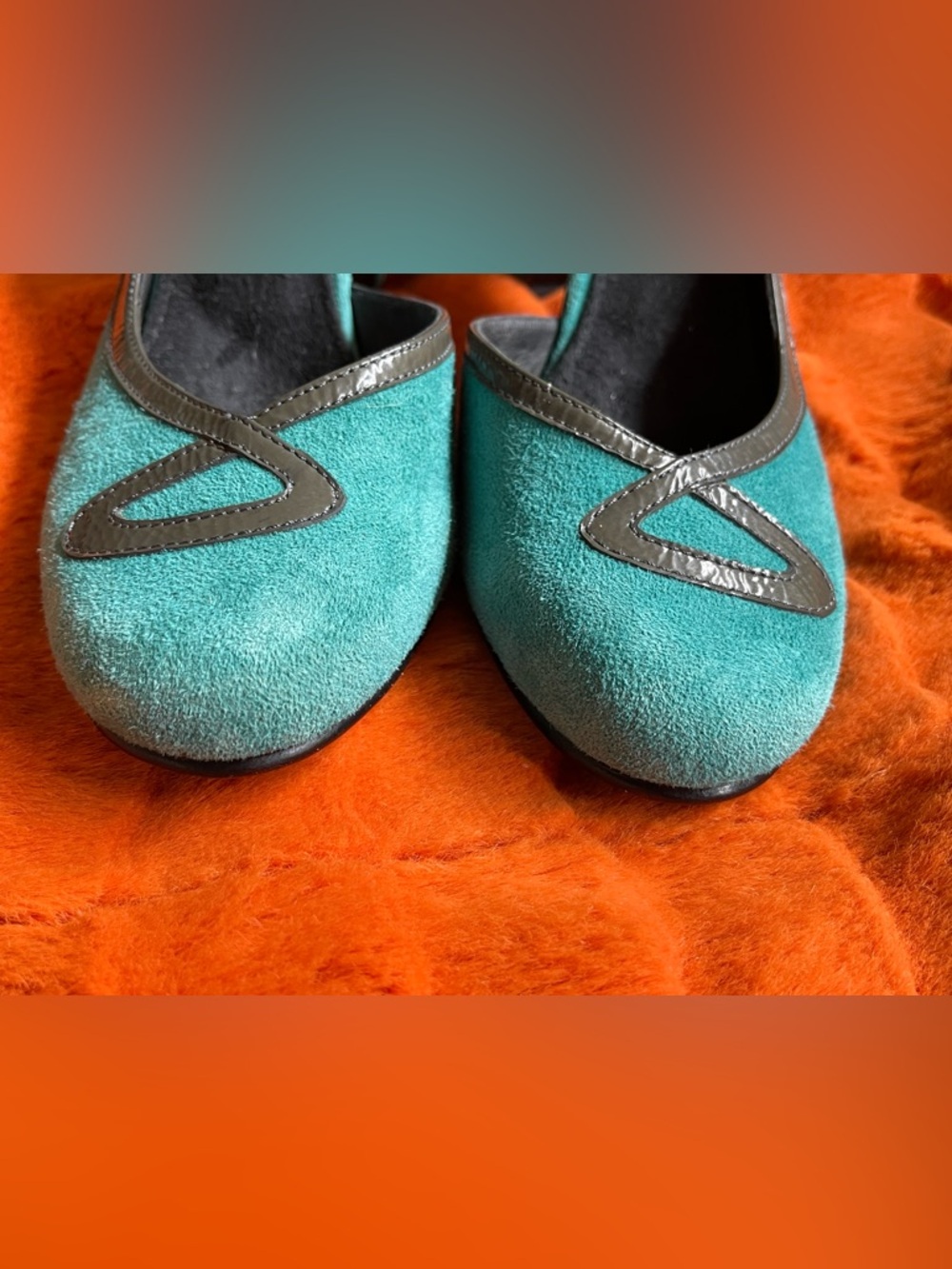 John Fluevog miracles cana turquoise shoes - Picture 7 of 14